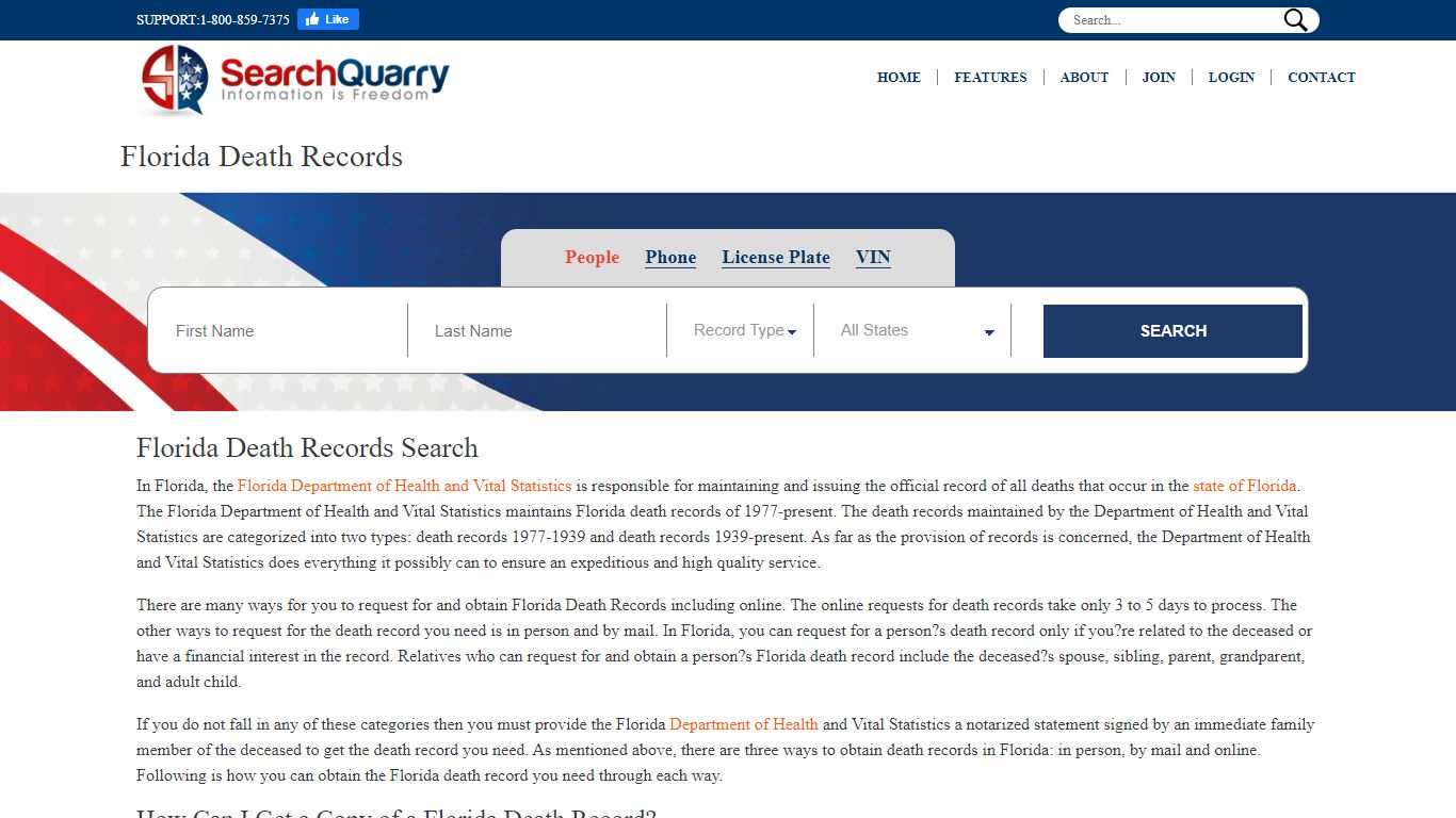 Enter a Name to View Florida Death Records Online - SearchQuarry