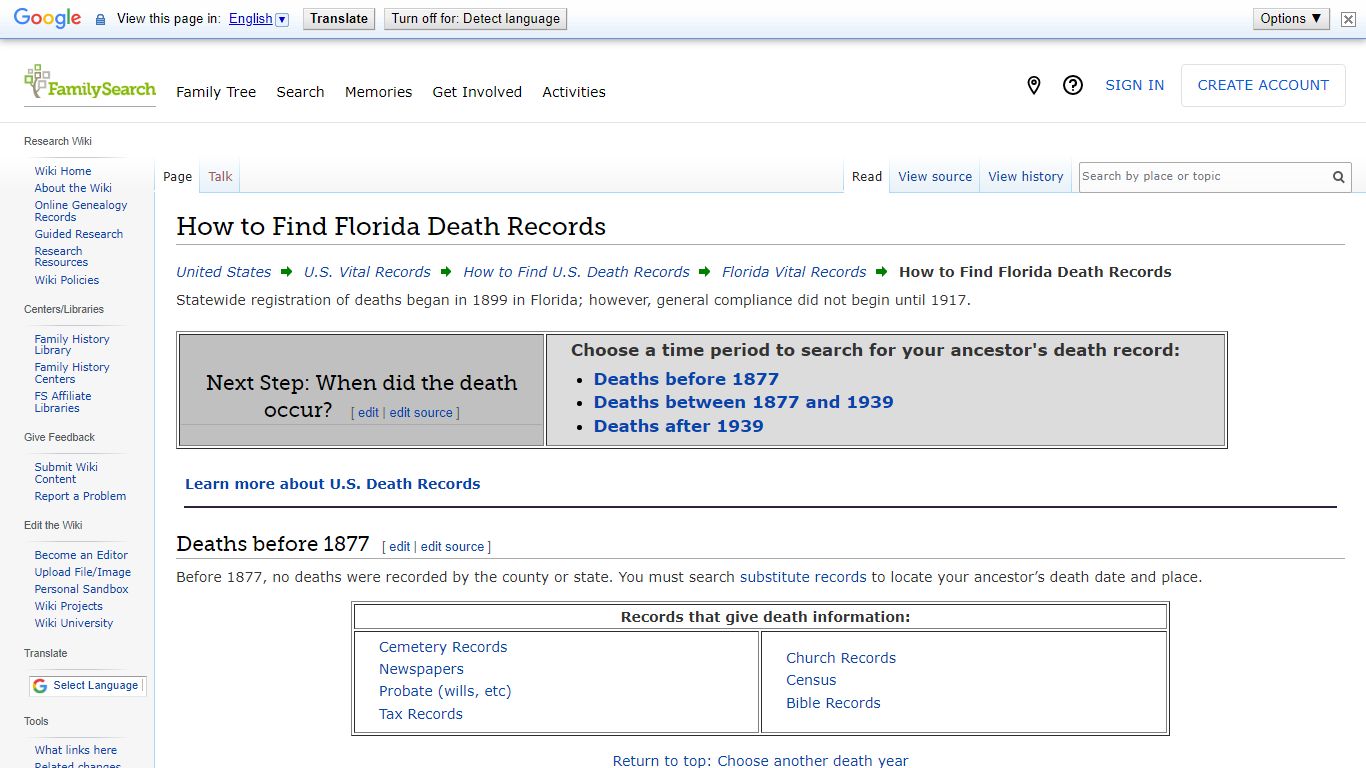 How to Find Florida Death Records • FamilySearch